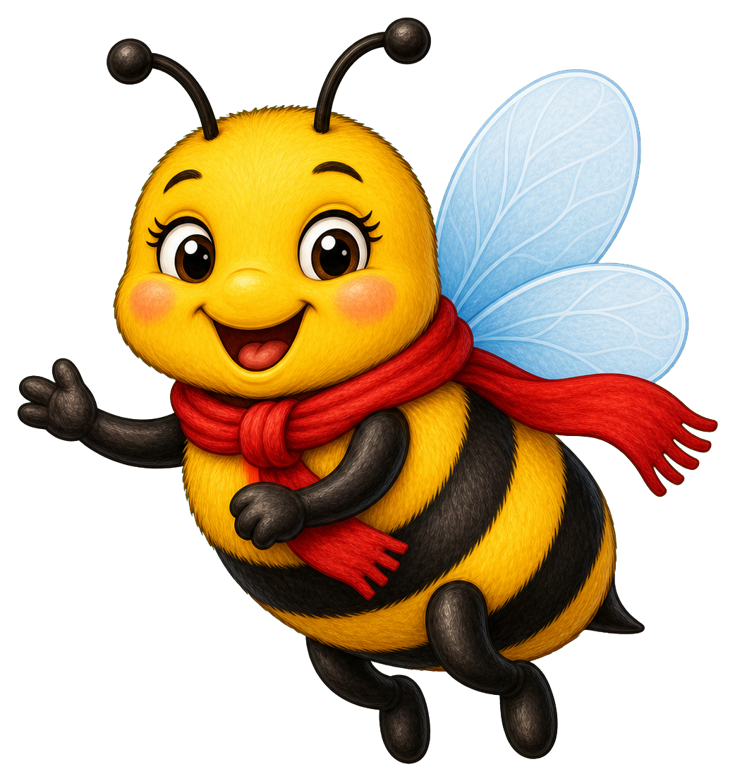 Preview for Bee Sticker Graphic For Creative Designs