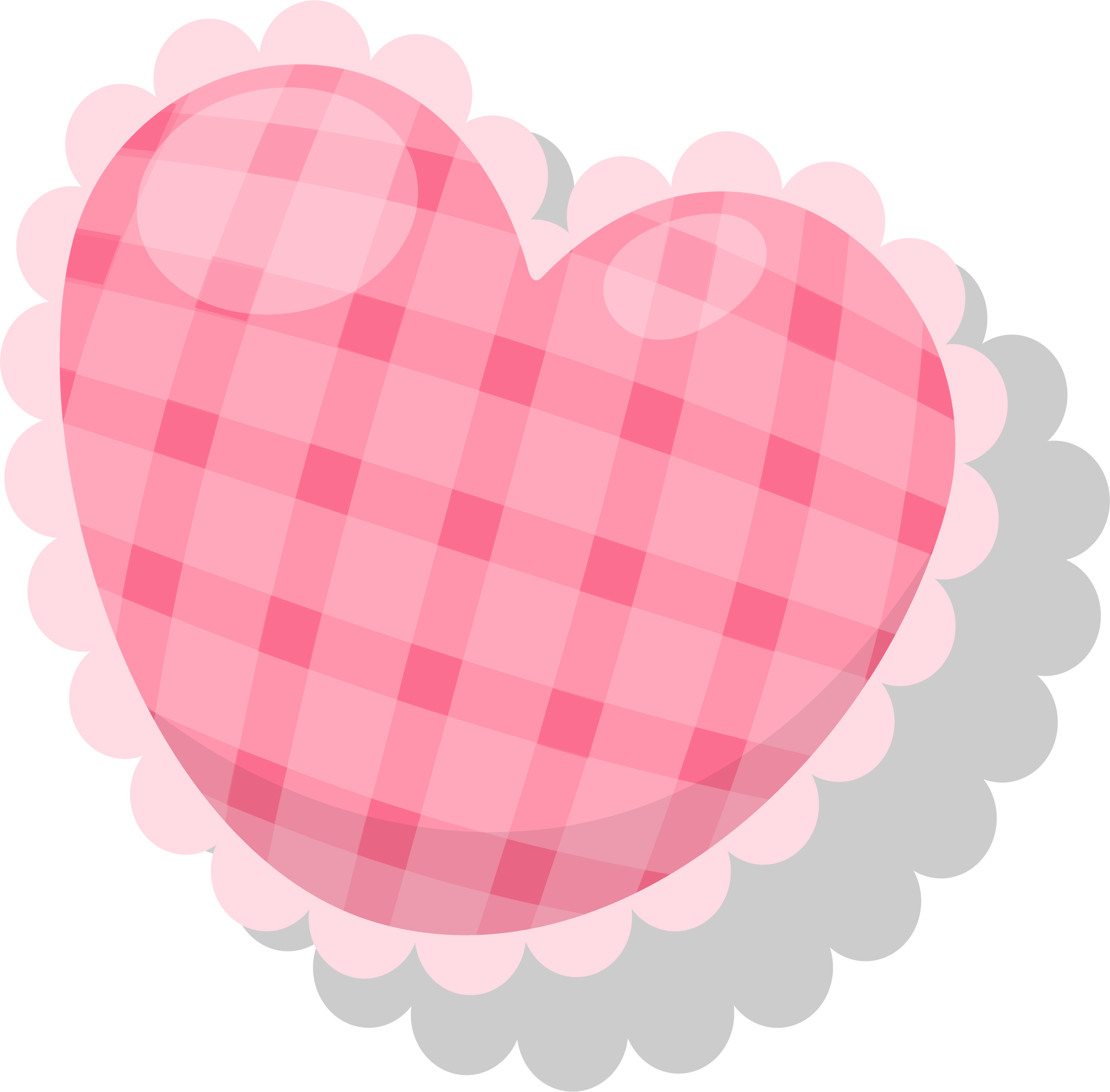 Preview for Pink-checkered-heart-icon-classic-hearts-sticker-048e4