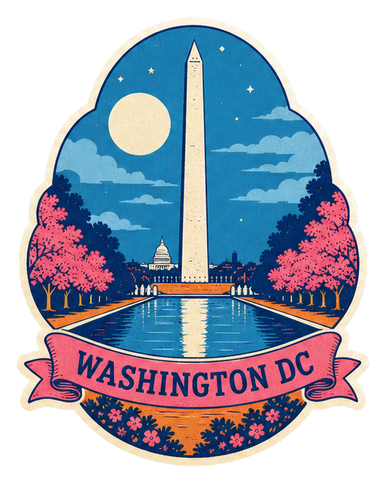 Preview for Moon Monument Washington Dc Sticker