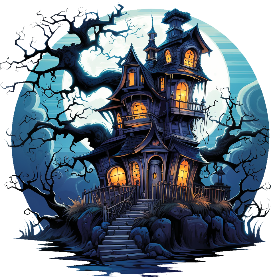 Preview for Haunted-mansion-fantasy-art-haunted-house-sticker-fe3a2