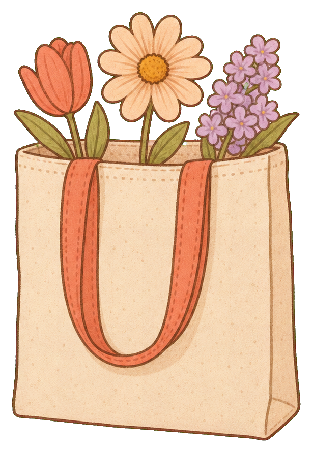 Preview for Canvas Market Tote Spring Sticker