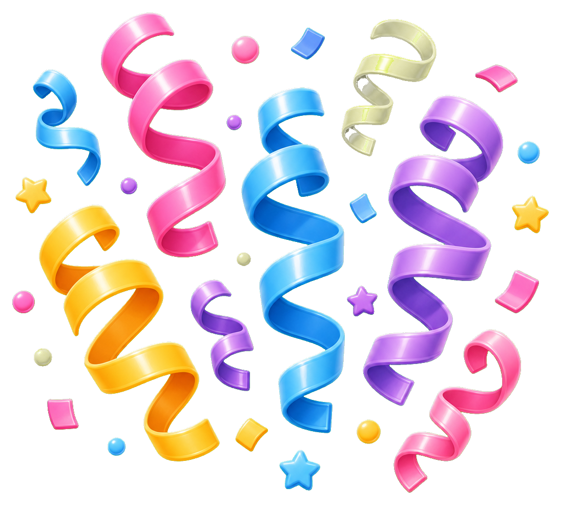 Preview for Party Streamers Sticker For Celebrations