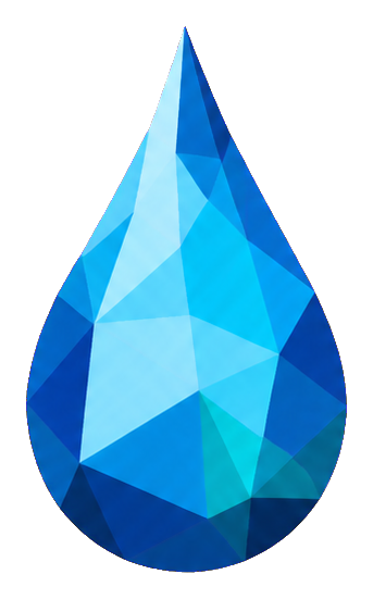 Preview for Low Poly Water Droplet Sticker