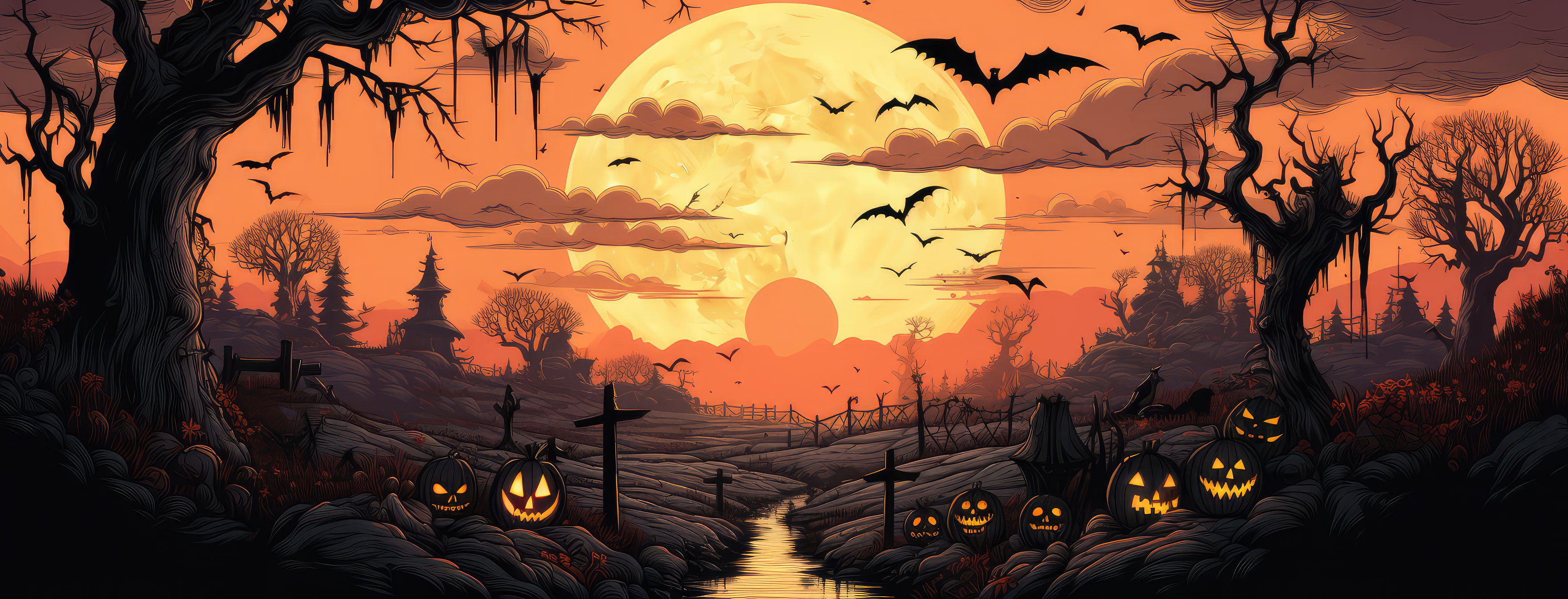 Preview for Halloween-graveyard-scene-halloween-cover-background-e4ef9