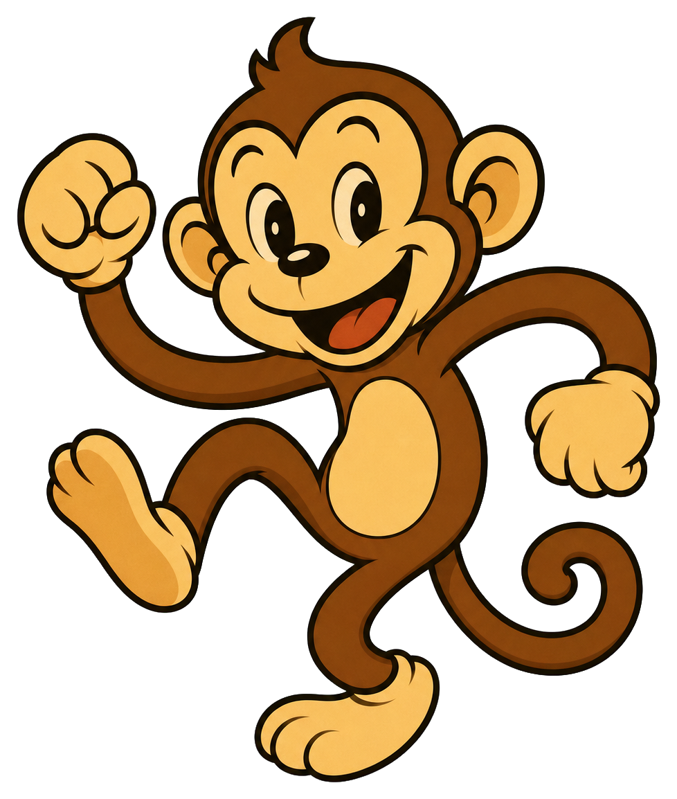 Preview for Retro Cartoon Monkey Sticker