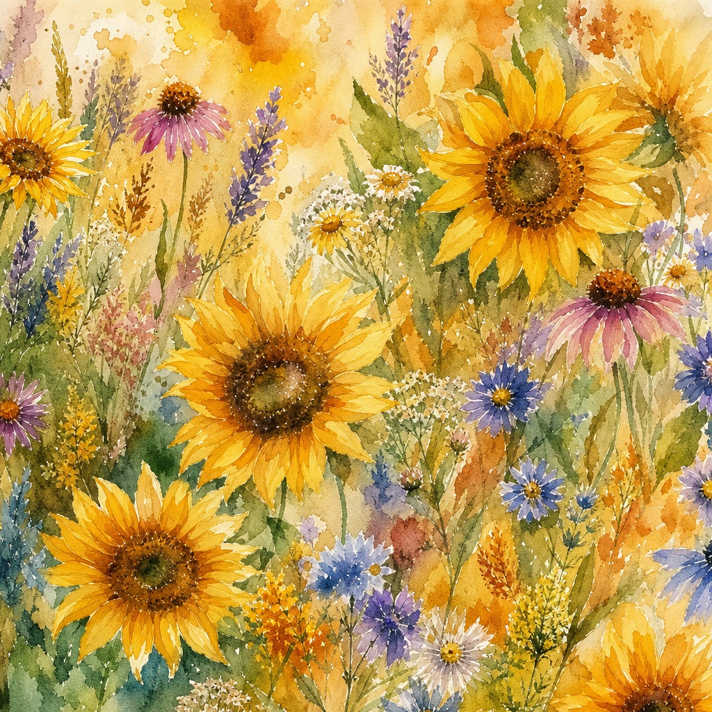 Preview for Wildflower Watercolor Floral Background
