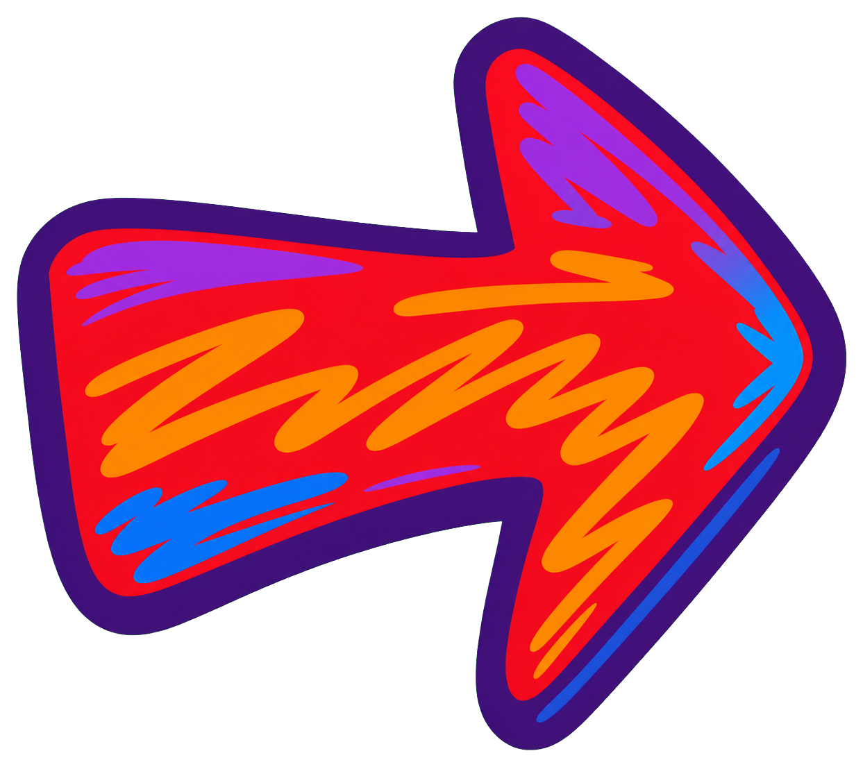 Preview for Chunky Doodle Arrow Sticker