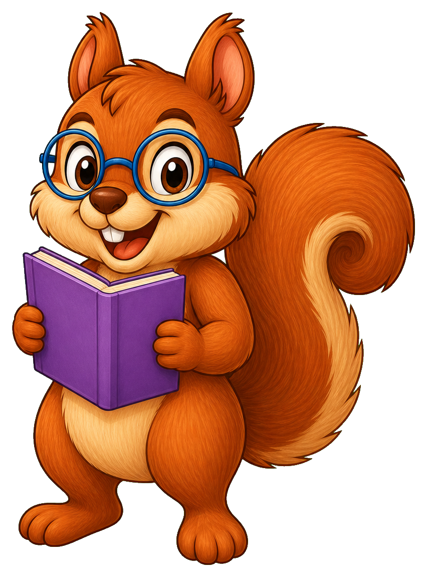Preview for Reader Squirrel Sticker