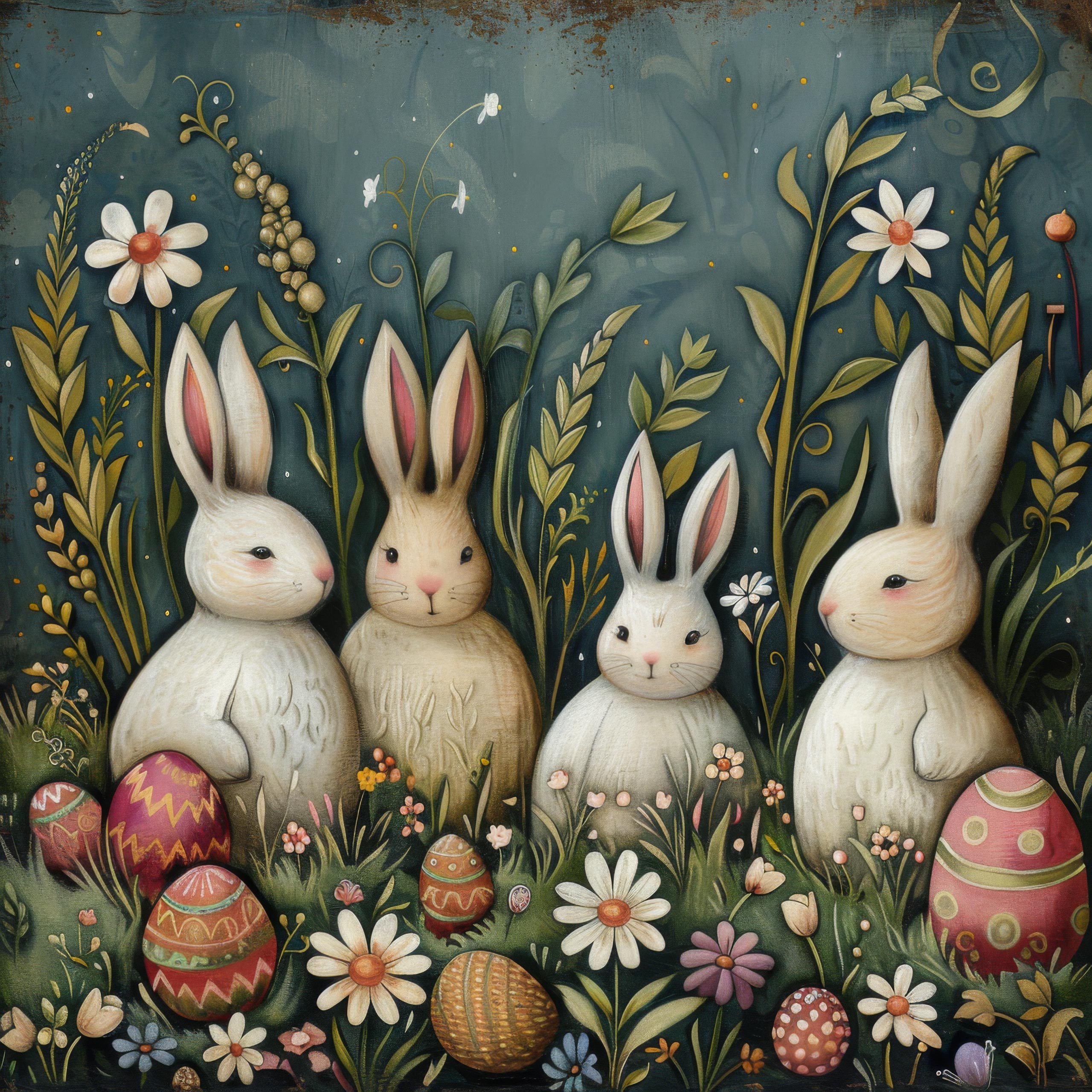 Preview for Easter-bunnies-garden-scene-background-c49db