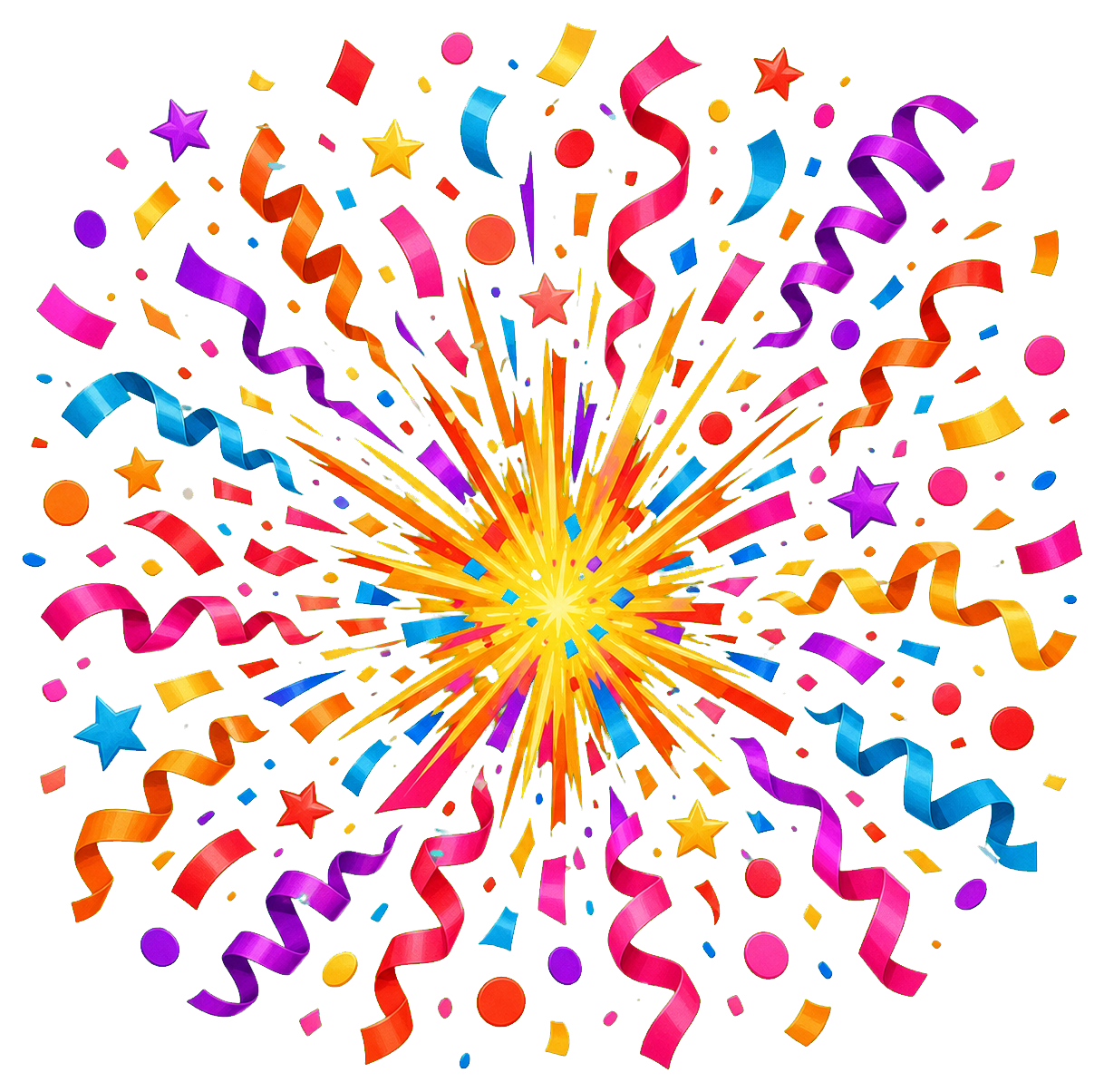 Preview for Colorful Confetti Explosion Sticker