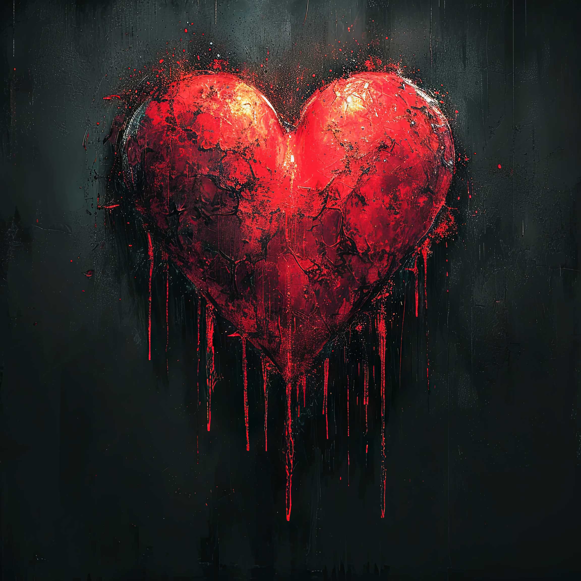 Preview for Distressed-heart-art-template-love-background-90f20