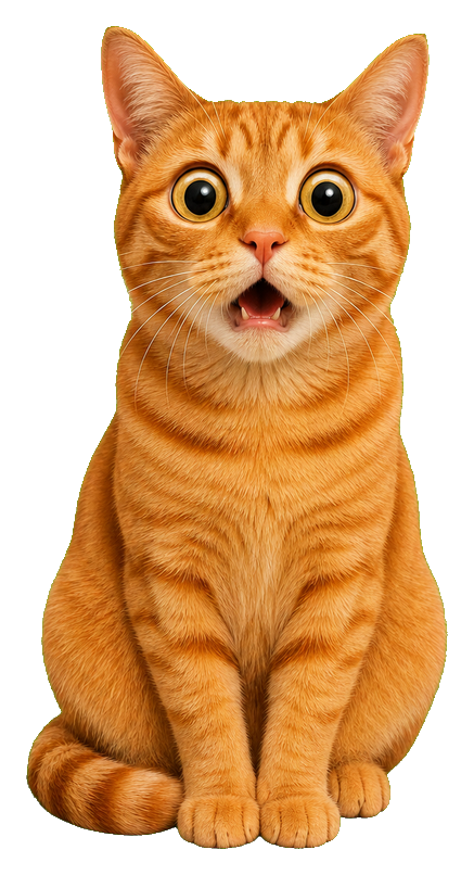 Preview for Shocked Orange Tabby Cat Sticker