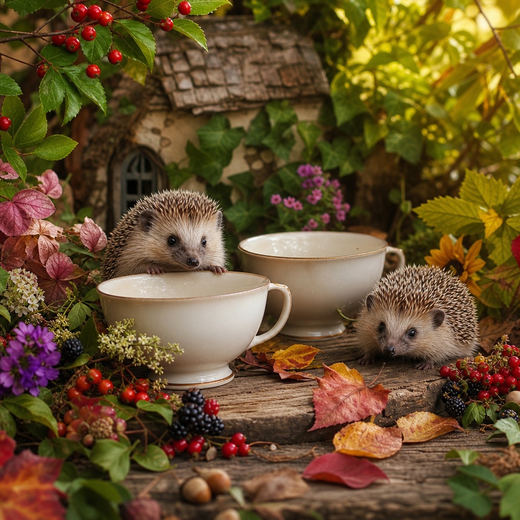 Preview for Cute Hedgehog Garden Background
