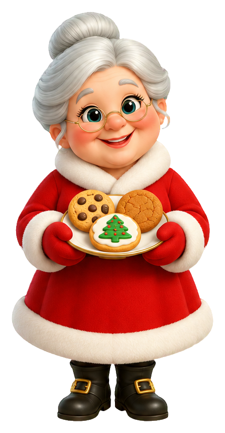 Preview for 3d Christmas Mrs Claus Cookies