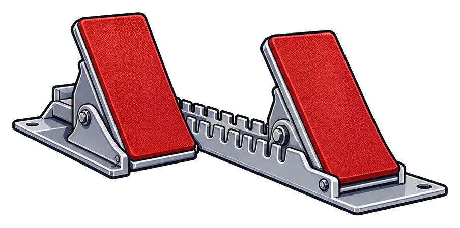 Preview for Silver Starting Block With Red Pads Sticker