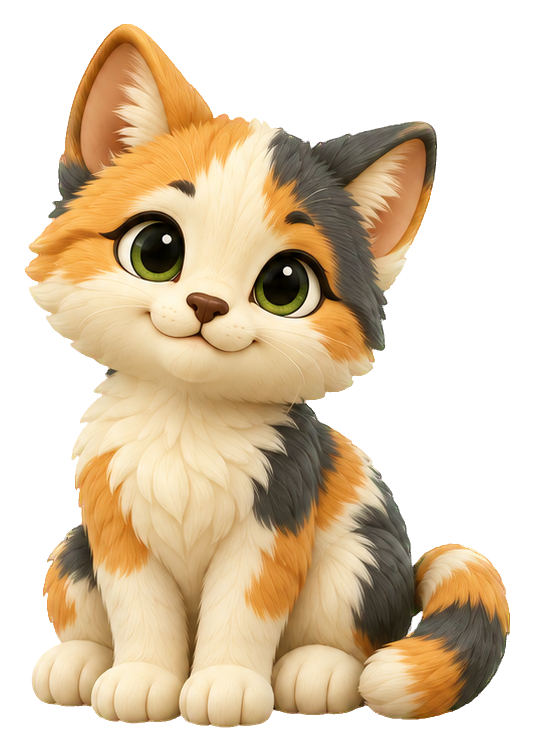 Preview for 3d Kitten Pals Calico Kitten