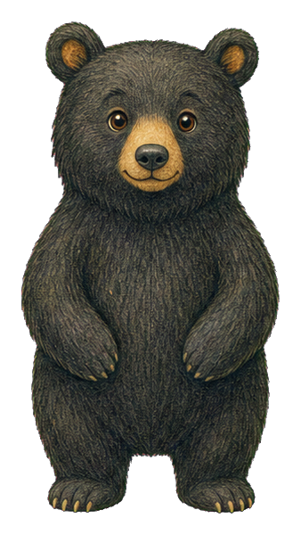 Preview for Standing Black Bear Sticker Graphic