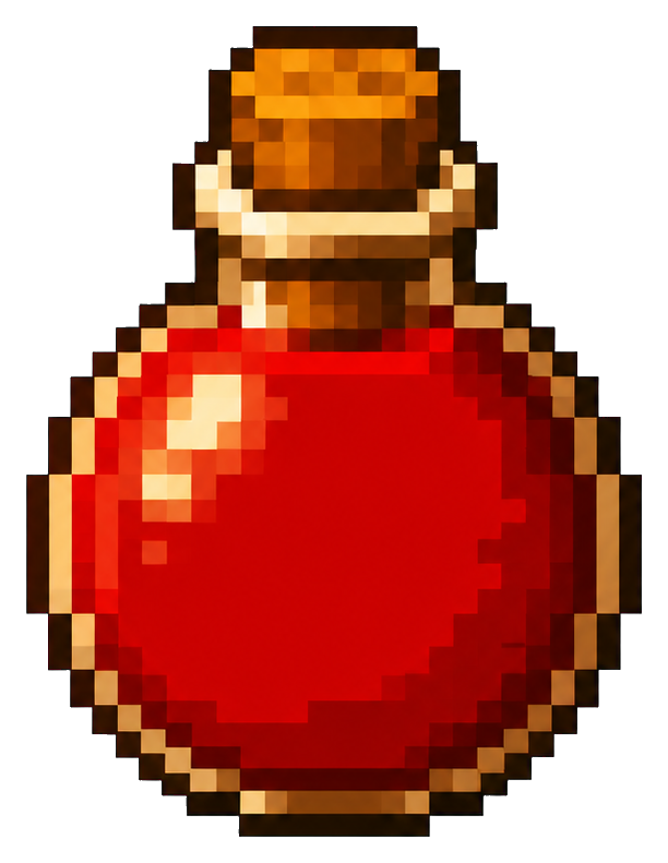 Preview for Ruby Potion Bottle Pixel Sticker
