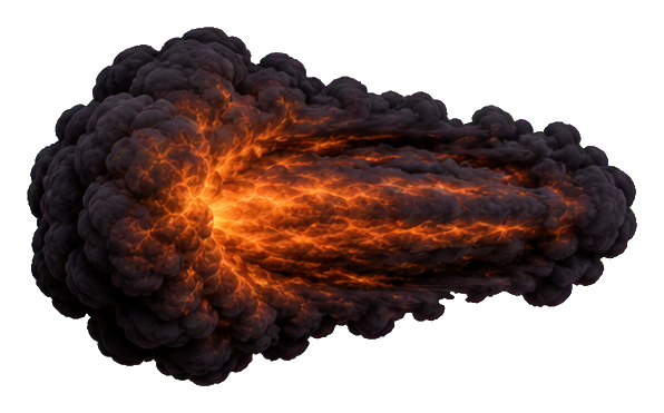 Preview for Smoky Horizontal Blast Wave Sticker