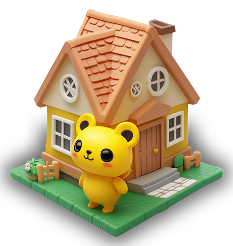 Preview for Cartoon-house-3d-rendering-building-sticker-b79e0