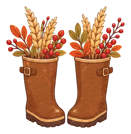 Preview for Warm Brown Thanksgiving Boots Sticker