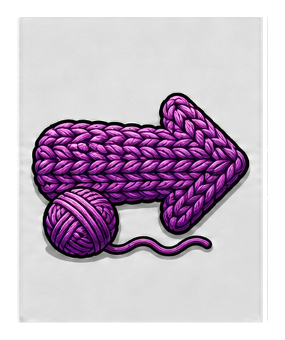 Preview for Knitted Yarn Arrow Sticker