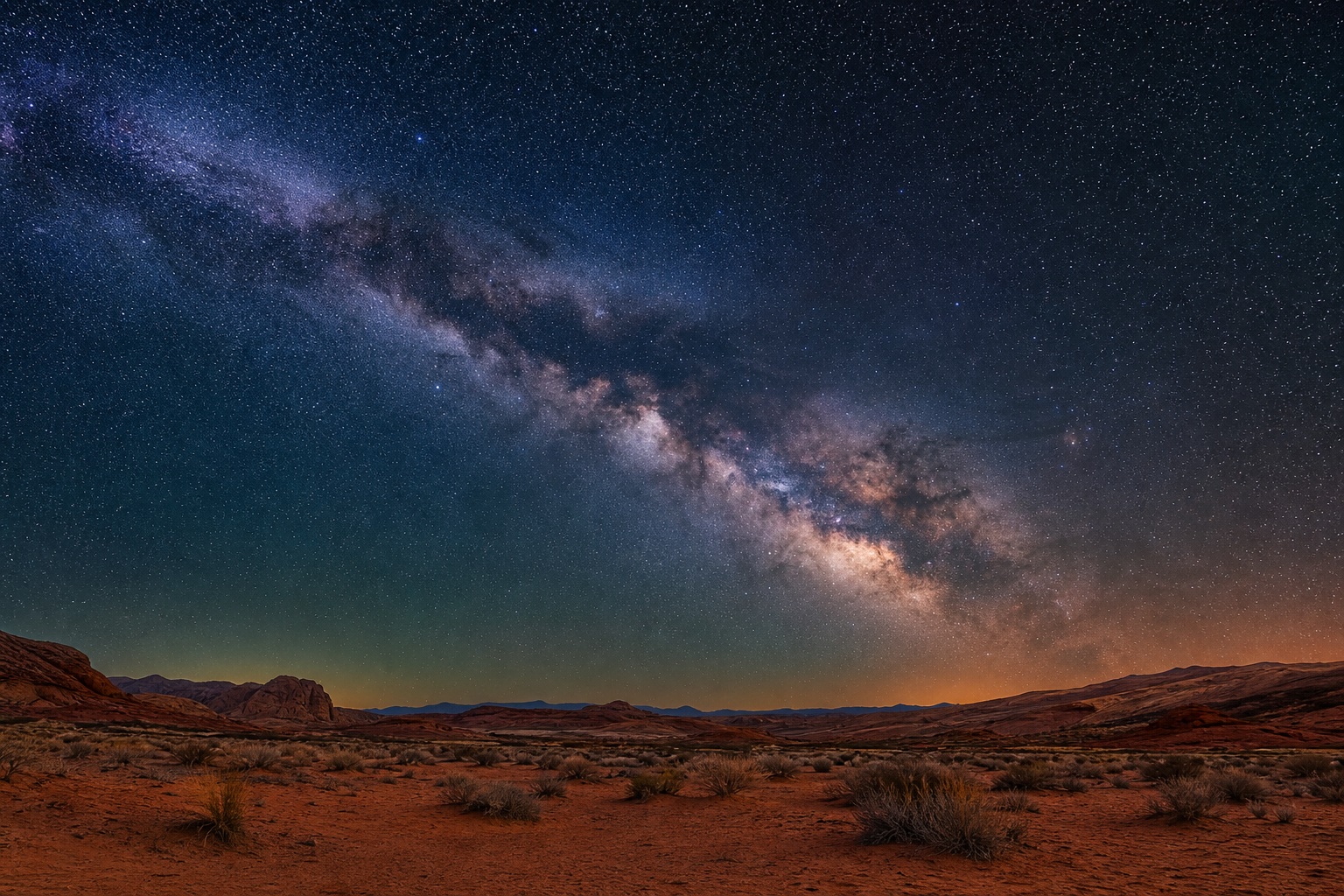 Preview for Milky Way Desert Night Sky Background