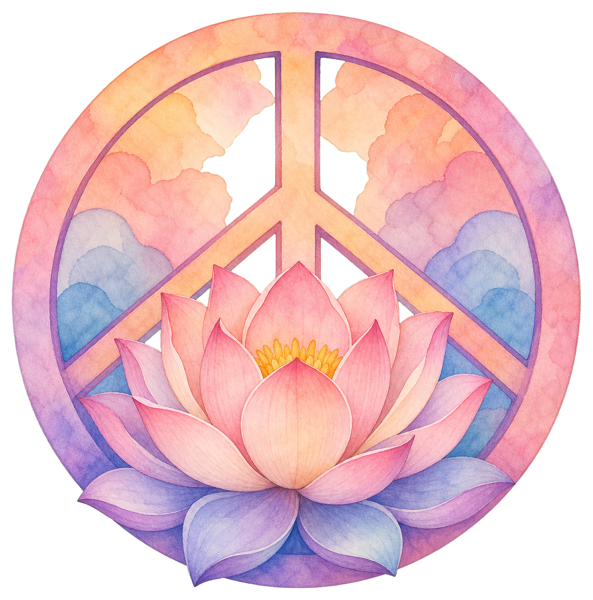 Preview for Peace Lotus Badge Sticker