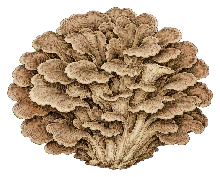 Preview for Hen Of The Woods Vintage Mushroom Sticker