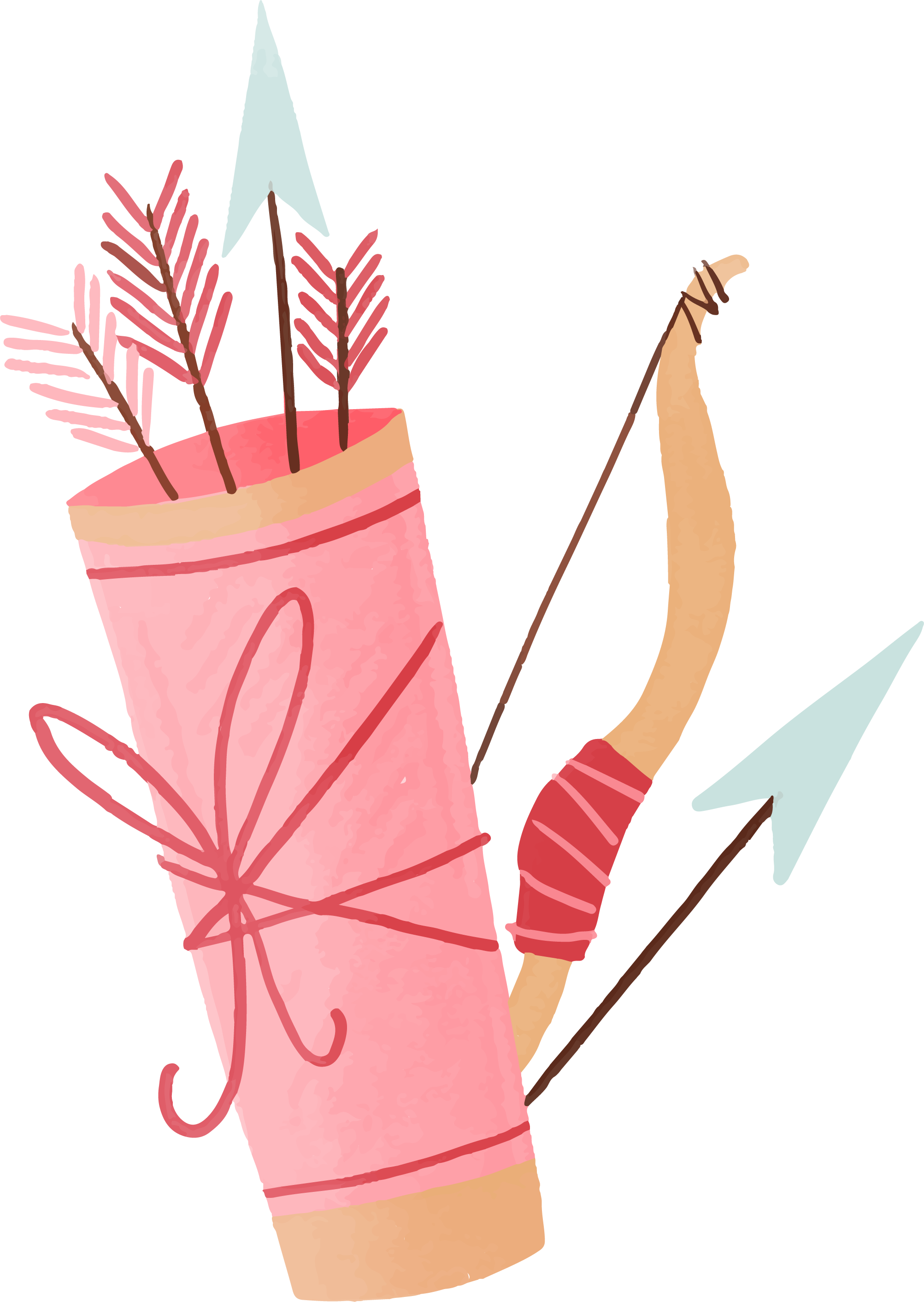 Preview for Cupid-bouquet-valentines-day-watercolor-love-sticker-72b89