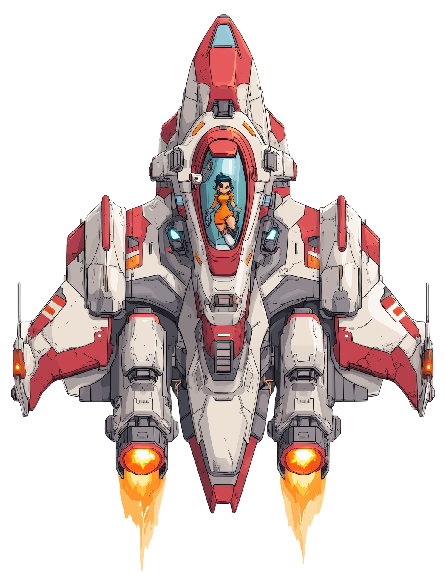 Preview for Futuristic-fighter-jet-design-spaceship-sticker-1eeb8
