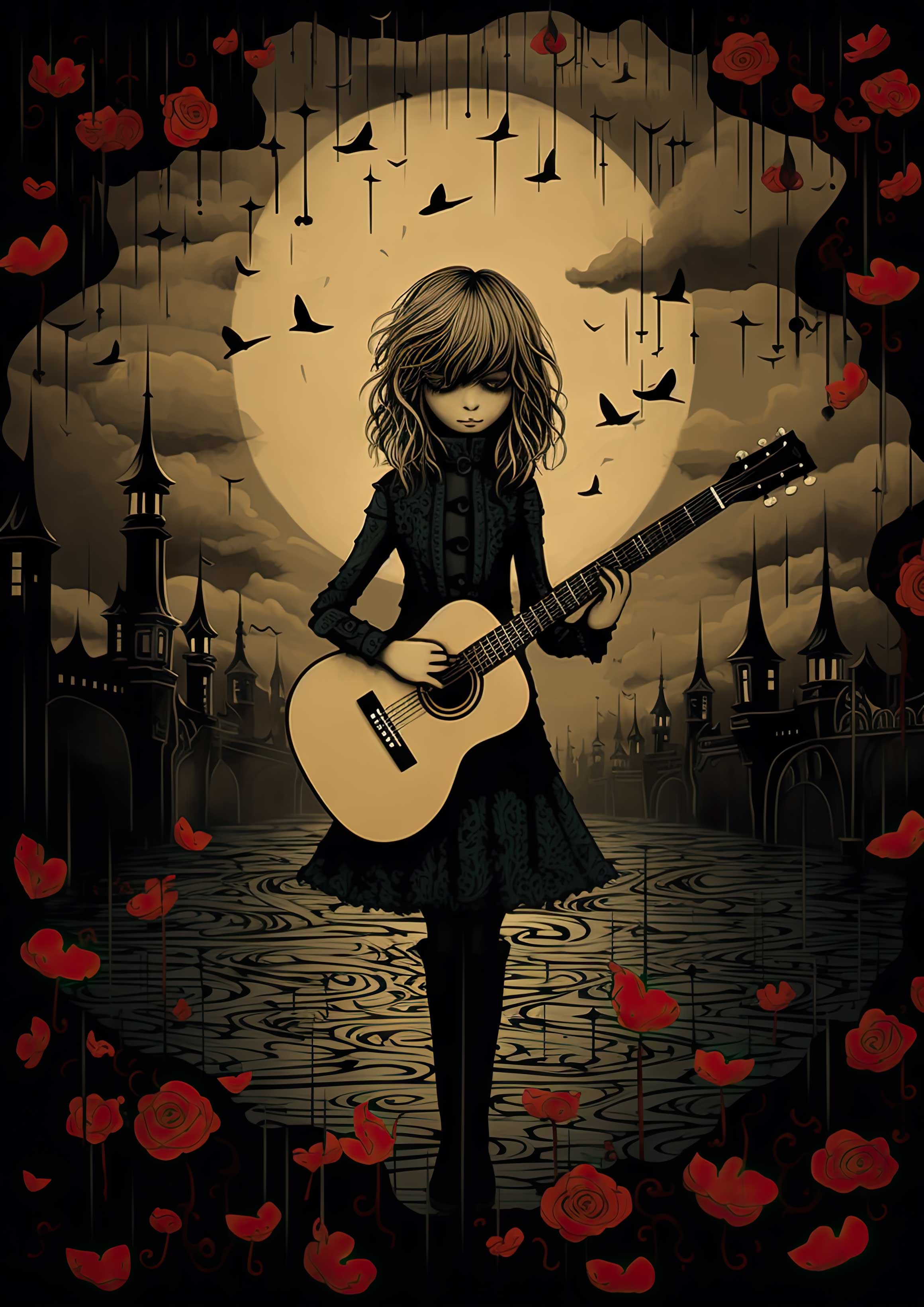Preview for Gothic-girl-guitar-moonlight-taylor-swift-background-a90dc