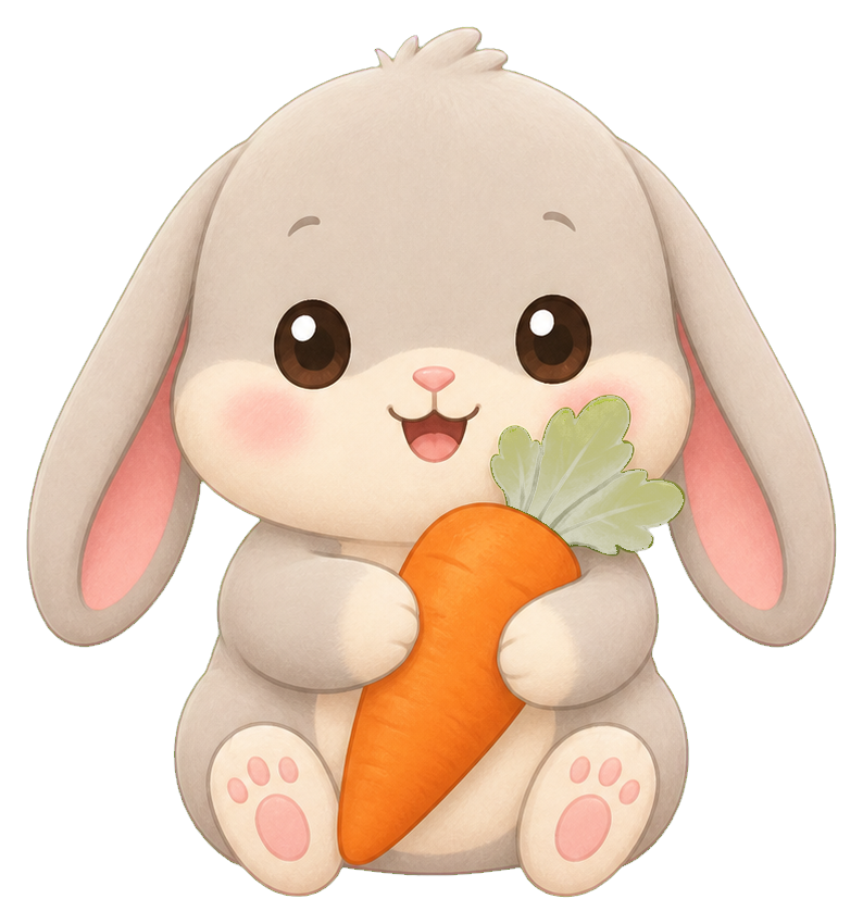 Preview for Kawaii Bunny Carrot Sticker