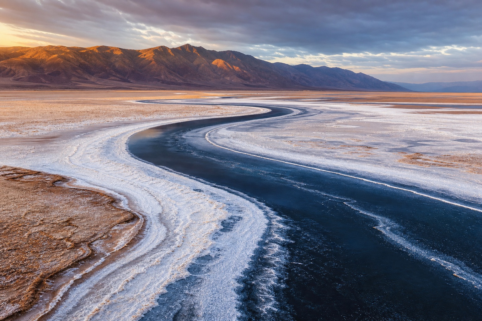 Preview for Salt Flat Curve Desert Background