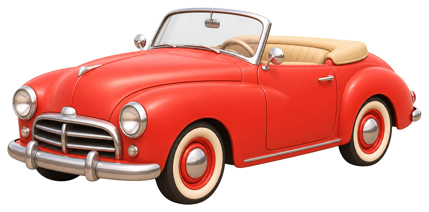 Preview for Vintage Convertible Car Sticker
