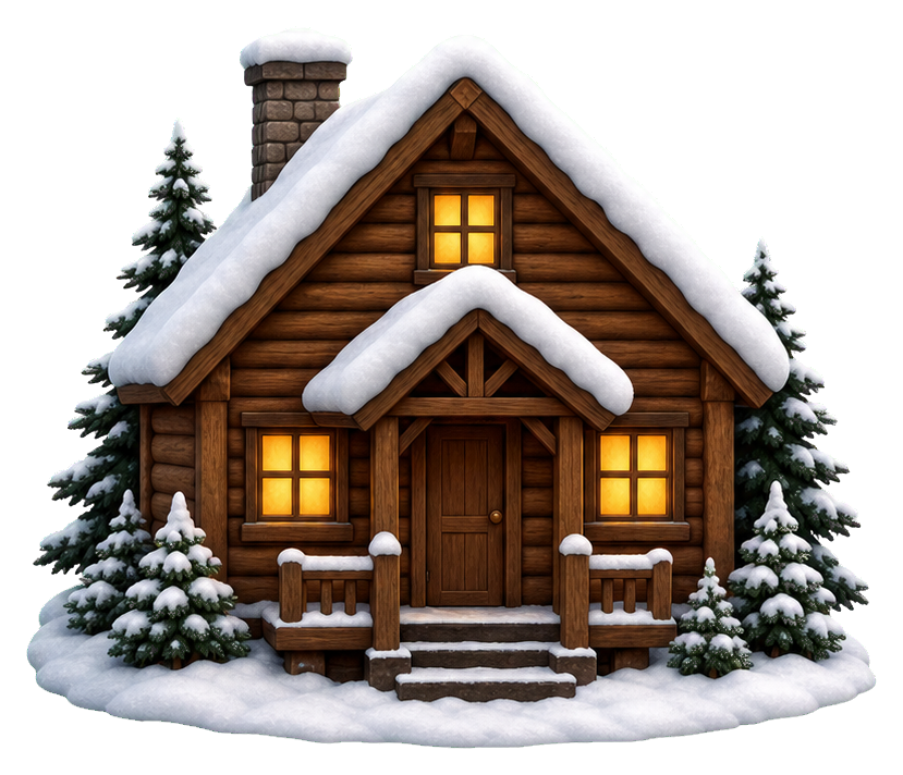 Preview for Snowy Cabin Sticker