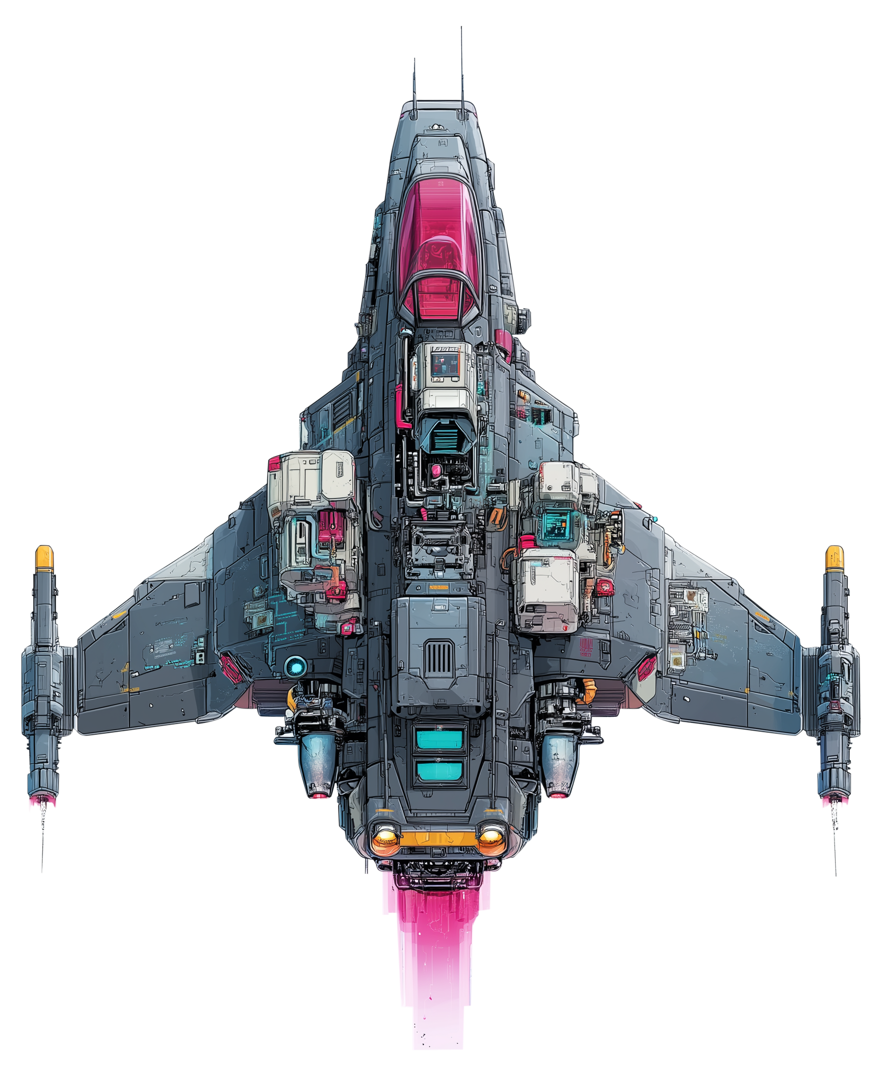 Preview for Futuristic-fighter-jet-design-spaceship-sticker-1065e