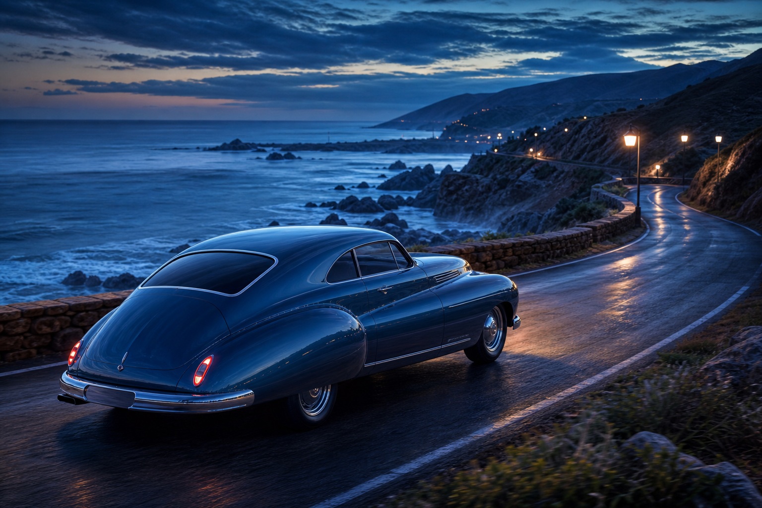 Preview for Classic Car Blue Hour Background