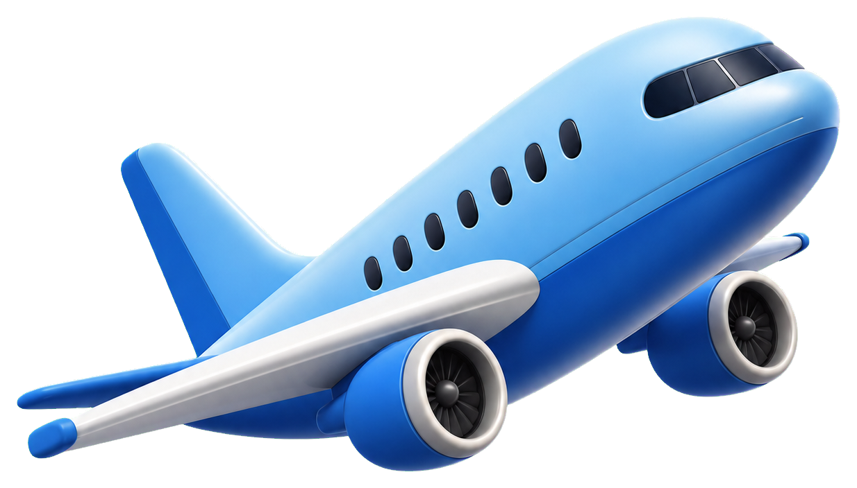 Preview for Blue Airplane Travel Sticker