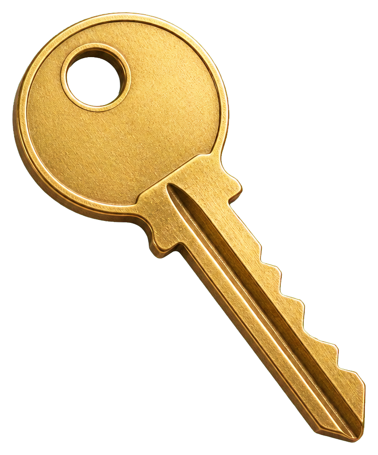 Preview for Brass Key Sticker Graphic