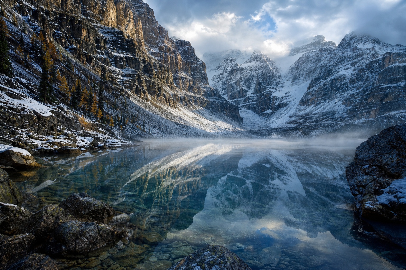 Preview for Alpine Lake Reflection Stock Background