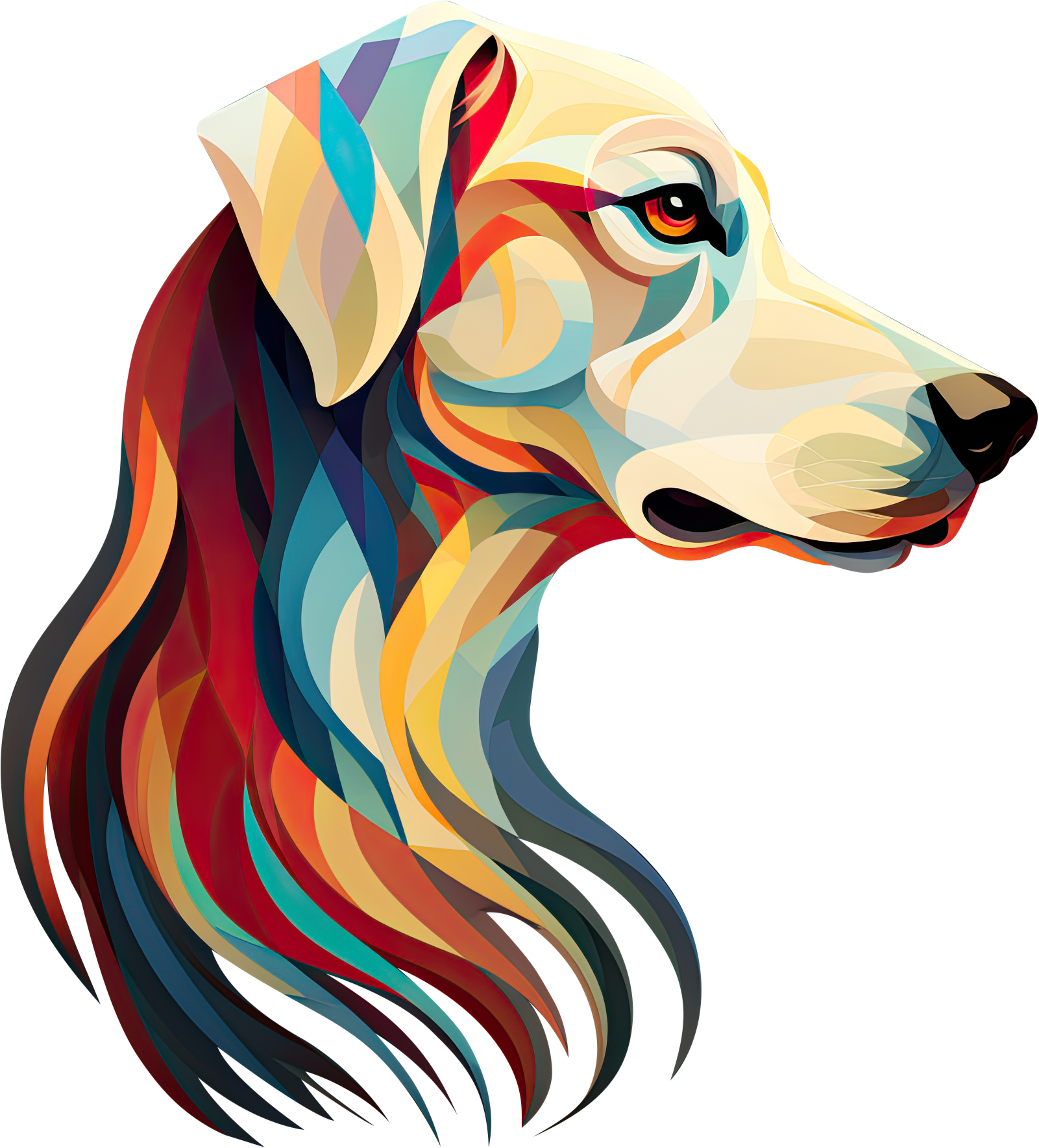 Preview for Colorful-dog-illustration-logo-animal-sticker-98f00