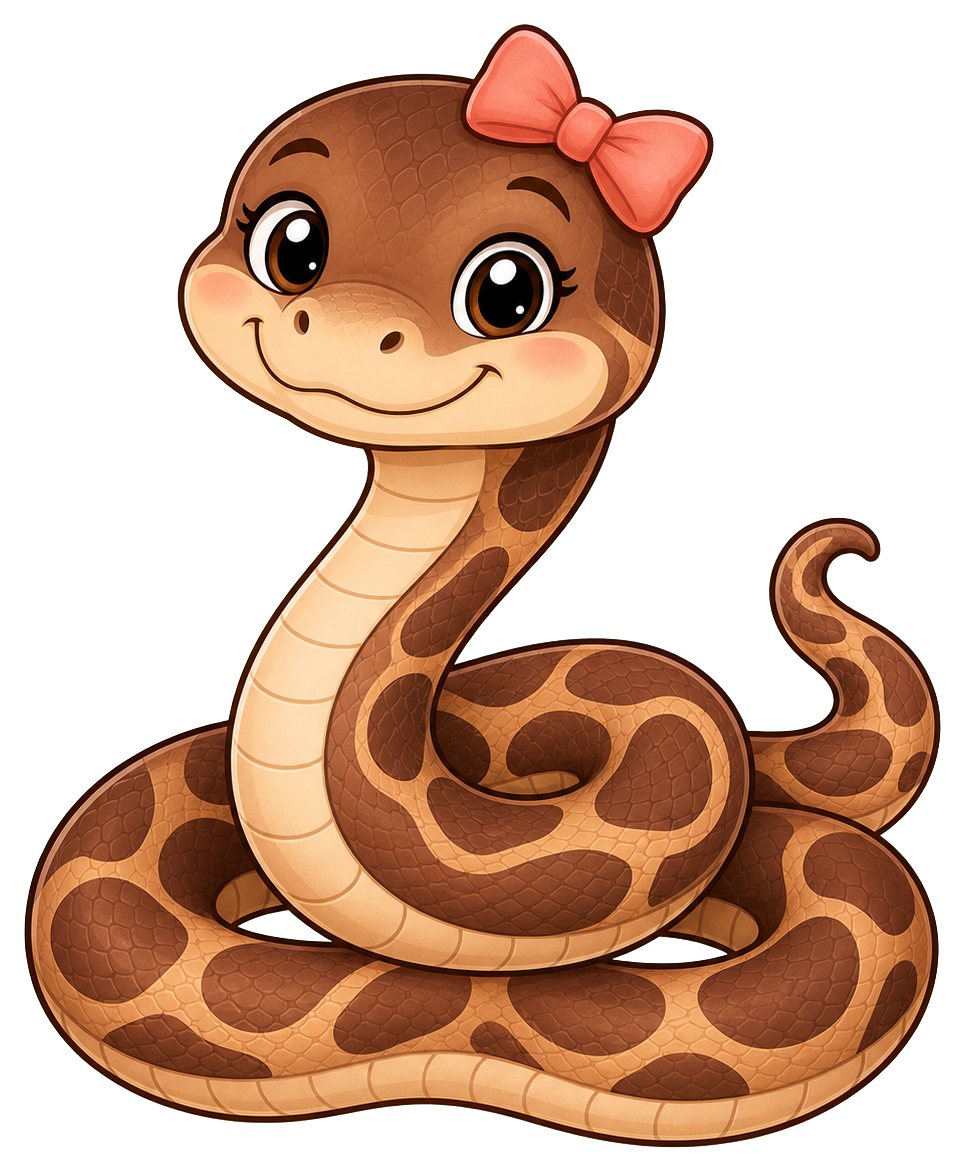 Preview for Bow Mocha Snake Sticker