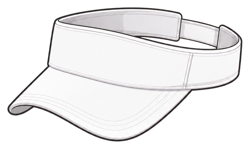 Preview for Blank White Tennis Visor Sticker
