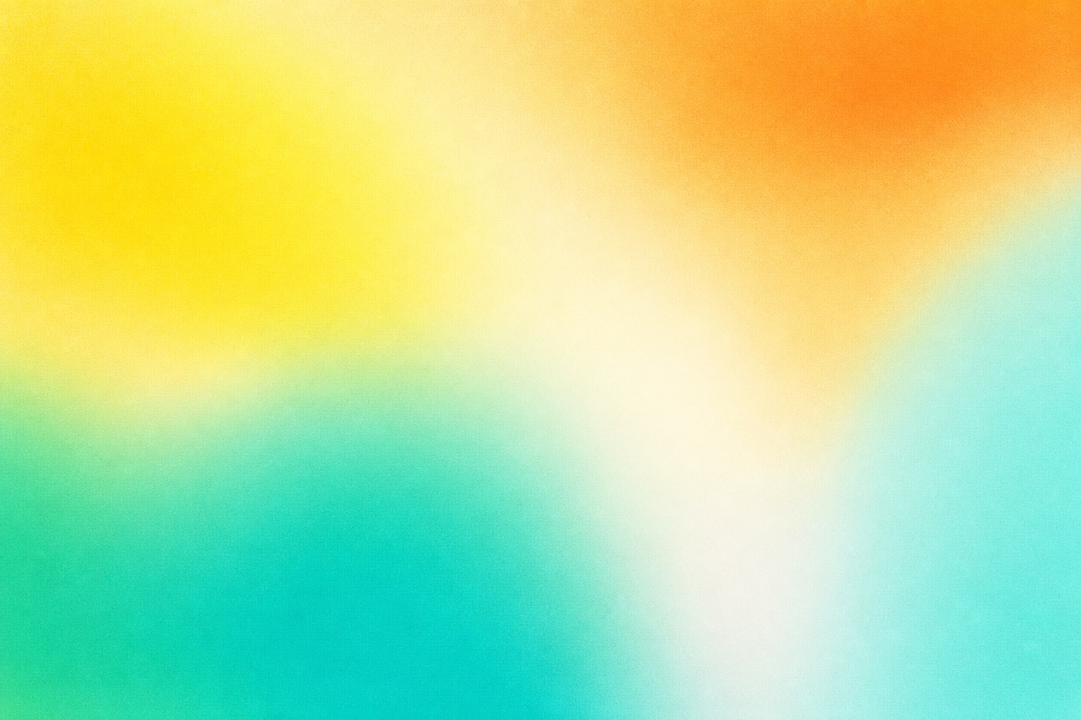 Soft abstract gradient background with yellow, orange, turquoise, and pale aqua tones