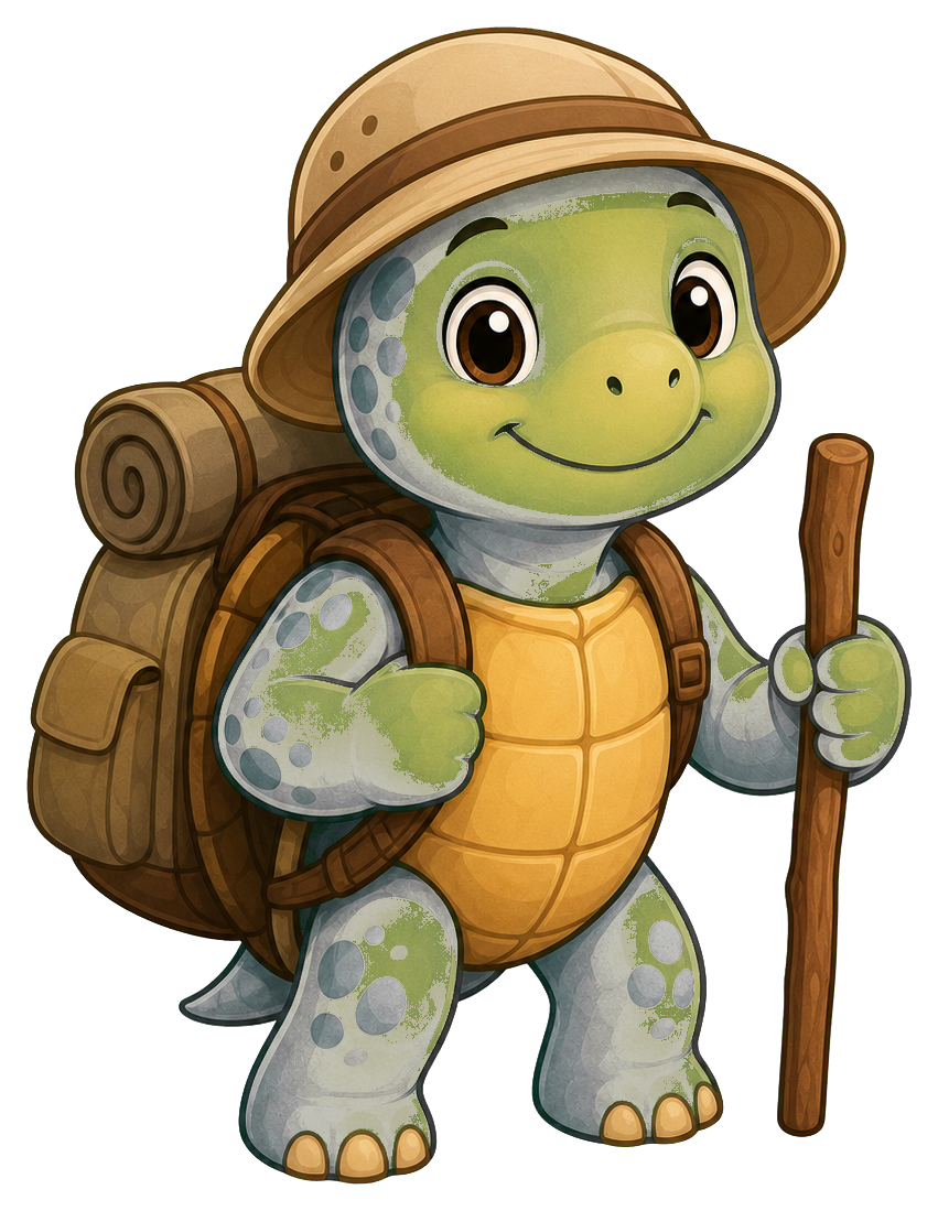 Preview for Turtle Hiker Sticker Graphic