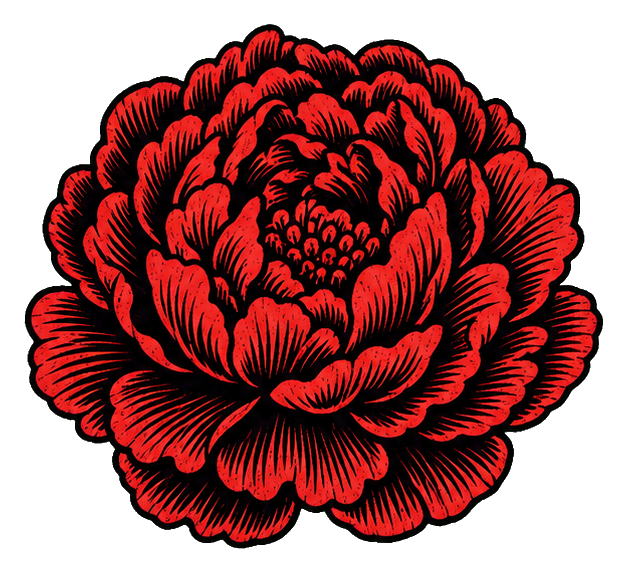 Preview for Bold Red Peony Sticker