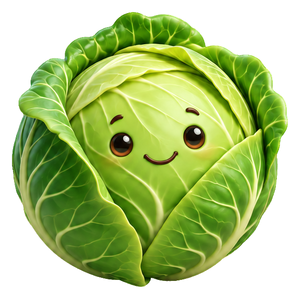Preview for 3d Veggie Pals Cabbage Pal
