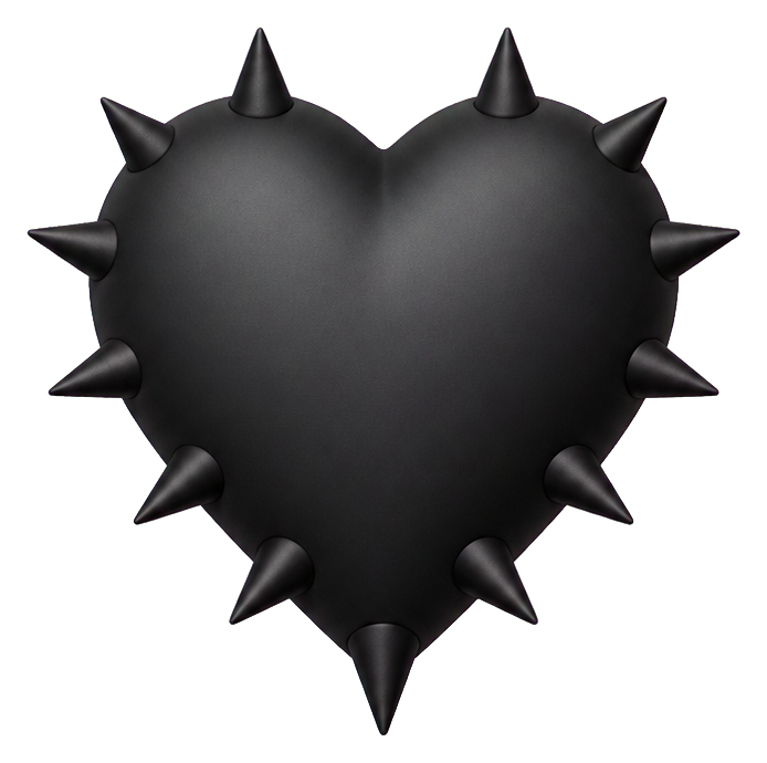 Preview for Black Spiked Heart Sticker