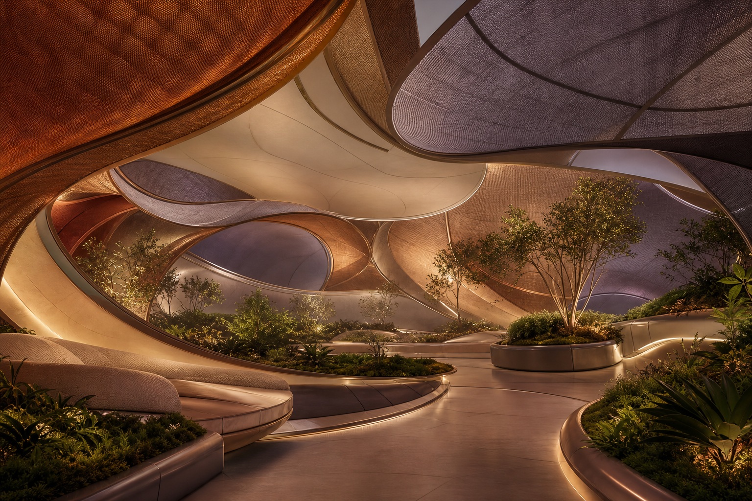 Preview for Copper Twilight Space Habitat Background